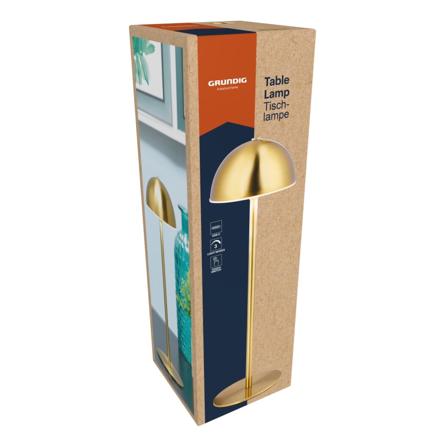 Grundig - puutetundlik LED-laualamp LED/2W/5V 1200 mAh