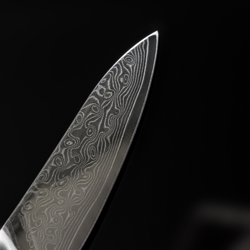 Gudaro - Damaskusest kööginuga TAKUMI 3,5, 67-kihiline teras, pikkus 9,5 cm, pähkel
