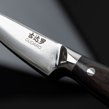 Gudaro - damaskterasest kööginuga SHIRO 3,5, 67-kihiline teras, tera pikkus 9,5 cm
