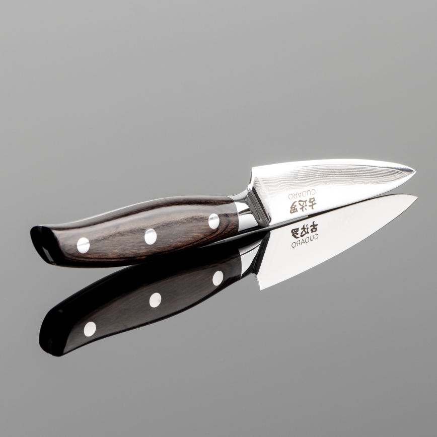 Gudaro - damaskterasest kööginuga SHIRO 3,5, 67-kihiline teras, tera pikkus 9,5 cm