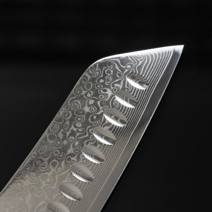 Gudaro - damastterasest Santoku kööginuga TAKUMI 7, 67-kihiline teras, tera pikkus 17,5 cm, pähklipuidust käepide