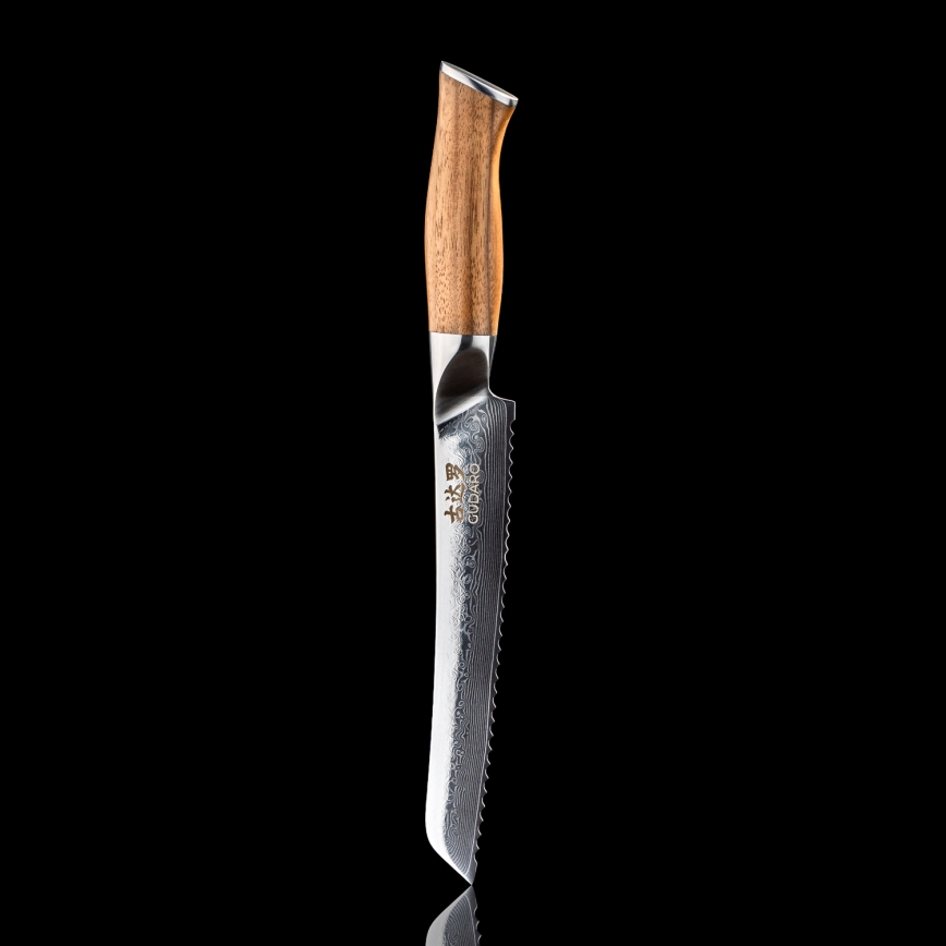 Gudaro - Damaskterasest leivanuga TAKUMI 8, 67-kihiline teras, pikkus 20 cm, pähkel