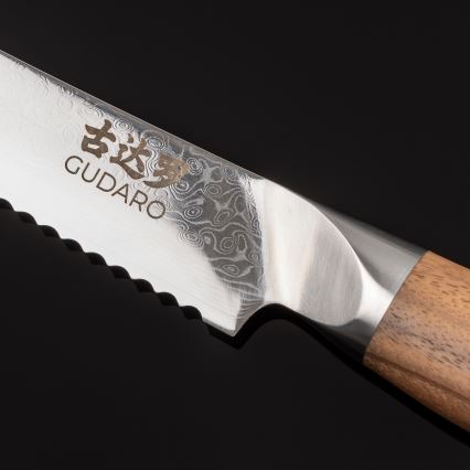 Gudaro - Damaskterasest leivanuga TAKUMI 8, 67-kihiline teras, pikkus 20 cm, pähkel
