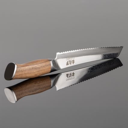 Gudaro - Damaskterasest leivanuga TAKUMI 8, 67-kihiline teras, pikkus 20 cm, pähkel