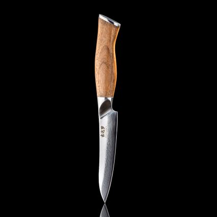 Gudaro - Damaskterase universaalne kööginuga TAKUMI 5, 67 kihist terast, pikkus 12,5 cm, pähkel