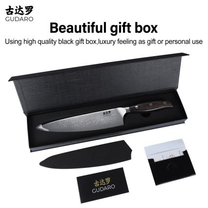 Gudaro - Damaskterasest peakoka nuga SHIRO 8, 67 kihiga, tera pikkus 20 cm