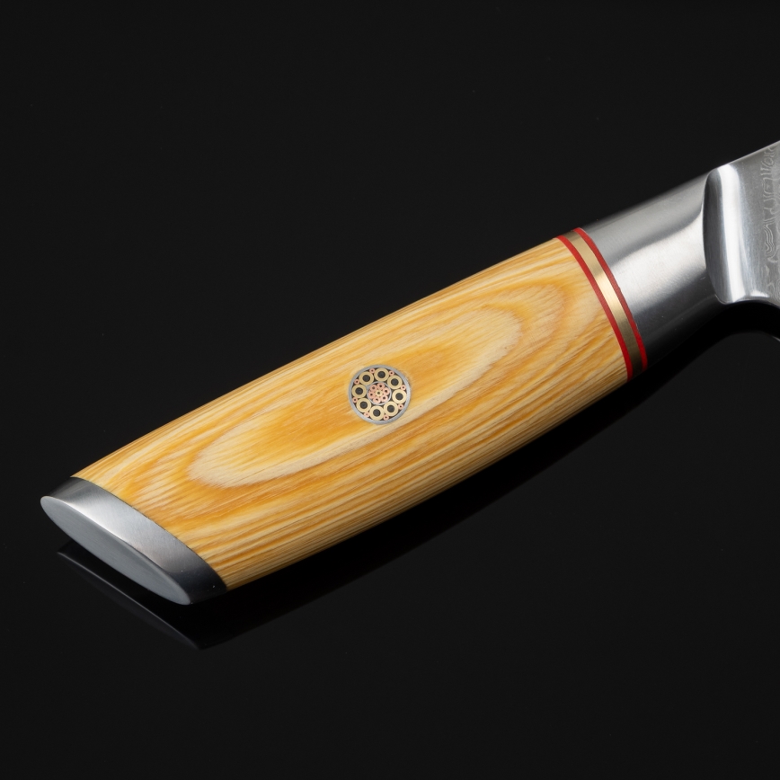 Gudaro - Damaskusest Santoku kööginuga HIKARI 7, 67 kihti terast, tera pikkus 17,5 cm