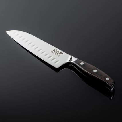 Gudaro - damaskusest Santoku kööginuga SHIRO 7, 67-kihiline teras, tera pikkus 17,5 cm