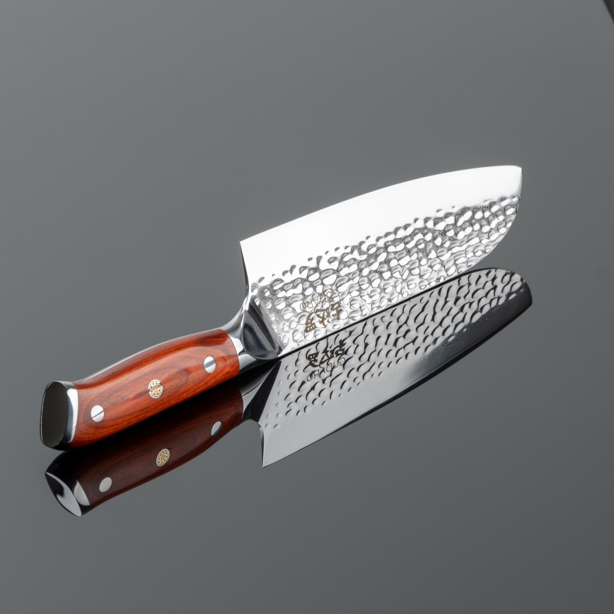 Gudaro - MIYABI damaskusest Santoku kööginuga 7, 67-kihiline teras, tera pikkus 17,5 cm