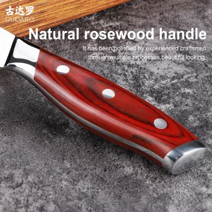 Gudaro - damaaskterasast universaalne kööginuga KENSHO 5, 67 kihiga teras, pikkus 12,5 cm