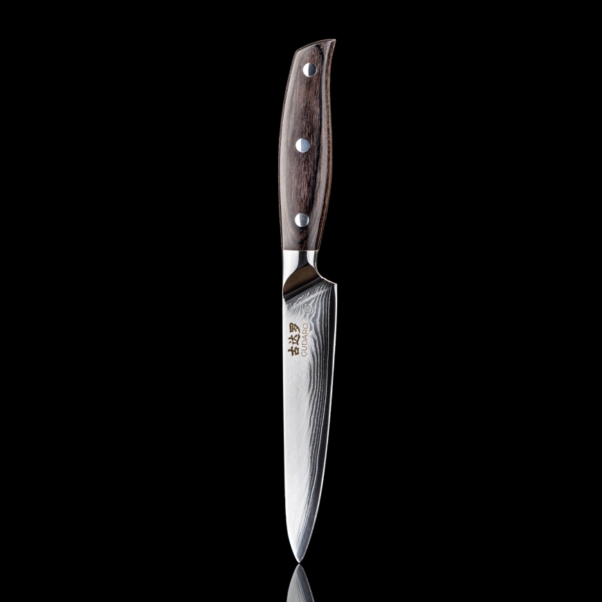 Gudaro - damaskterasest universaalne kööginuga SHIRO 5, 67-kihiline teras, pikkus 12,5 cm
