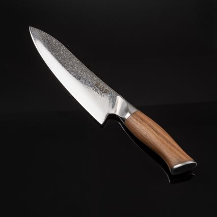 Gudaro - Damaskterasest peakoka nuga TAKUMI 8, 67-kihiline teras, pikkus 20 cm, pähklipuidust käepide