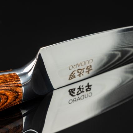 Gudaro - Damaskusest kööginuga FENG 3,5, 67-kihiline teras, terapikkus 9,5 cm