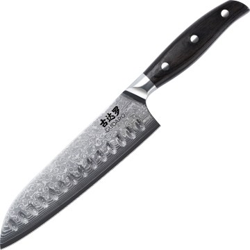 Gudaro - damaskusest Santoku kööginuga SHIRO 7