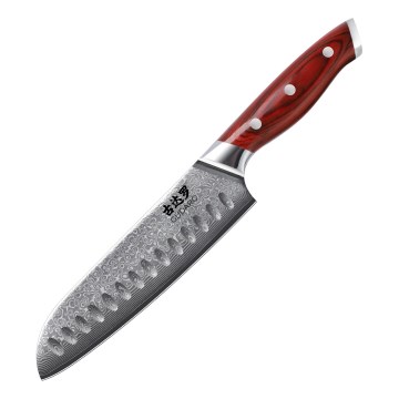 Gudaro - damastterasest Santoku kööknuga KENSHO 7