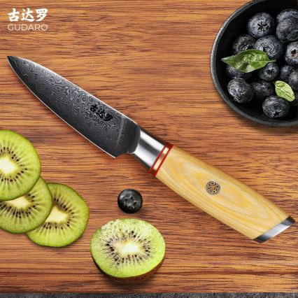 Gudaro - HIKARI damaskterasest kööginuga 3,5, 67-kihiline teras, pikkus 9,5 cm