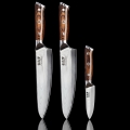 Gudaro - KOMPLEKT 2x damaskterasest peakoka nuga FENG 8, 67-kihiline teras, pikkus 20 cm + 1x TASUTA damaskterasest kööginuga FENG 3,5, 67-kihiline teras, pikkus 9,5 cm
