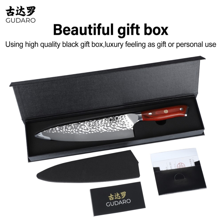 Gudaro - MIYABI 8 damaskterasest peakoka nuga, 67 kihiga, pikkus 20 cm