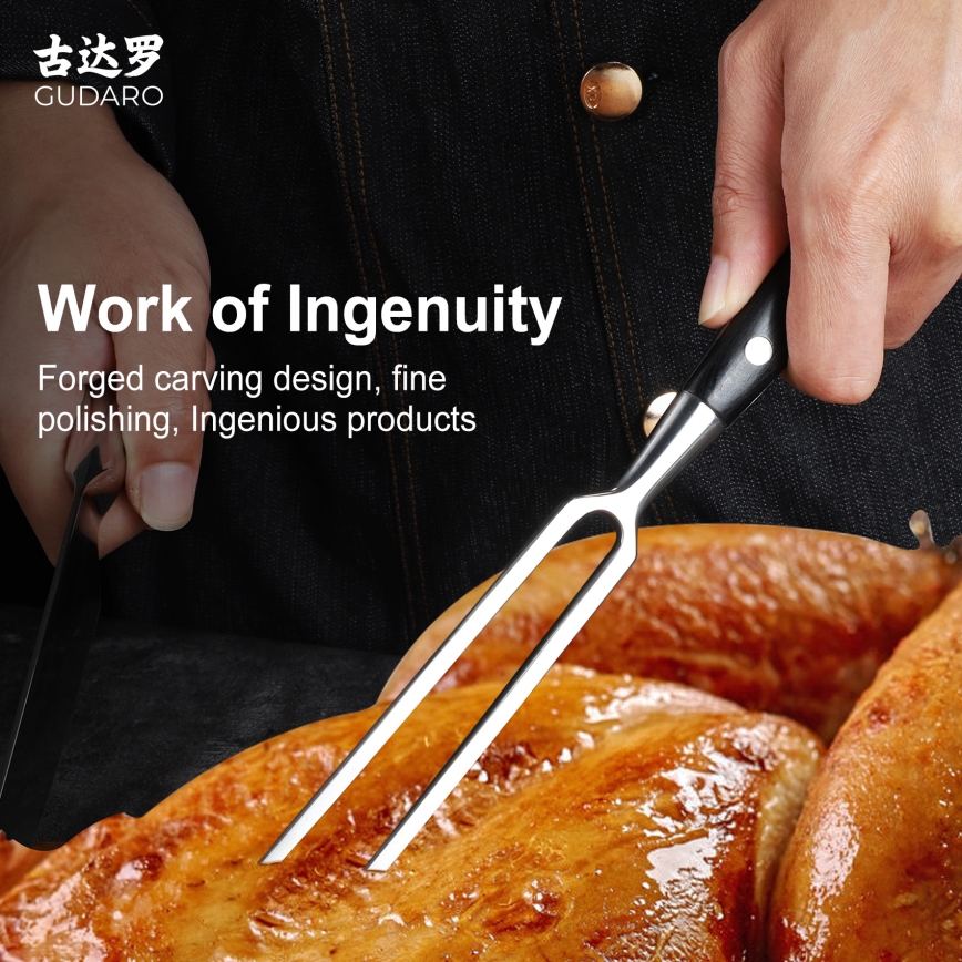 Gudaro - MIYABI köögikahvel, must/pakka-puit