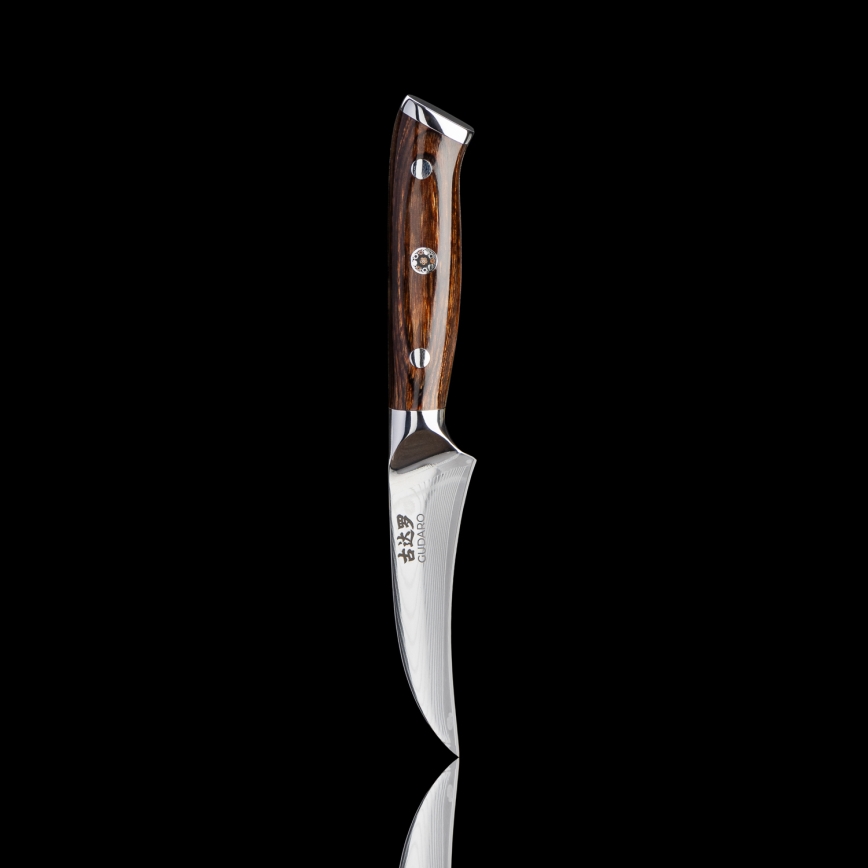Gudaro - KOMPLEKT 1x damaaskterasest peakoka nuga FENG 8, 67-kihiline teras, pikkus 20 cm + 1x damaaskterasest Santoku kööginuga FENG 7,5, 67-kihiline teras, pikkus 18 cm + 1x TASUTA damaaskterasest puuviljanuga FENG 3,5, 67-kihiline teras, pikkus