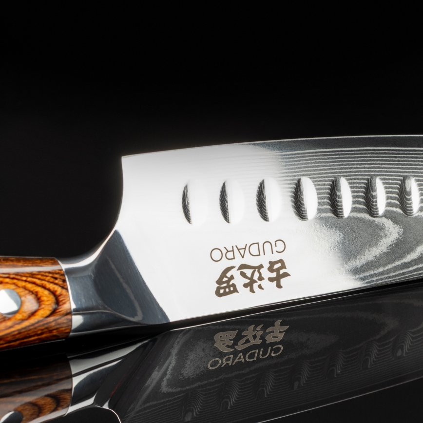 Gudaro - SANTOKU kööginuga 17,5 cm damaskterasest