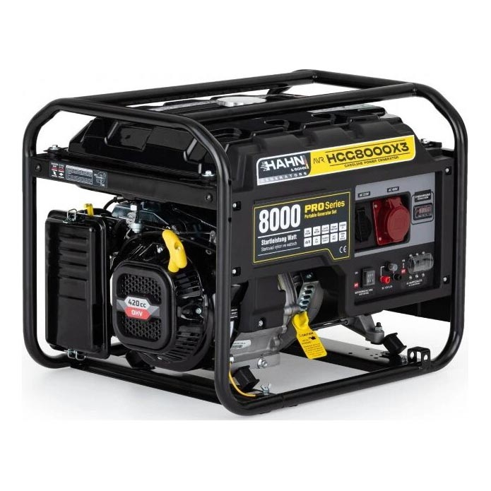 Hahn & Sohn 9177 - Bensiiniga elektrigeneraator HGG 8000 X3 6500W