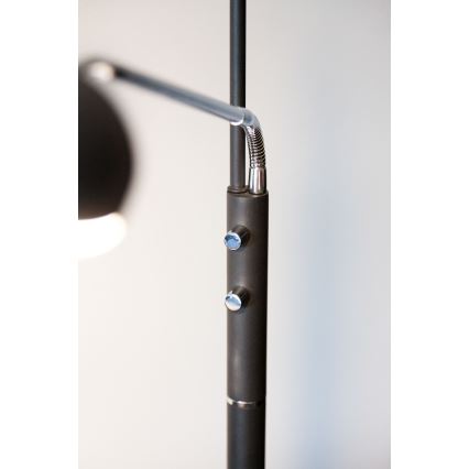 Halo Design 716067 - hämardatav LED-põrandalamp VEGAS LED/20W/230V + LED/5W must/läikiv kroom