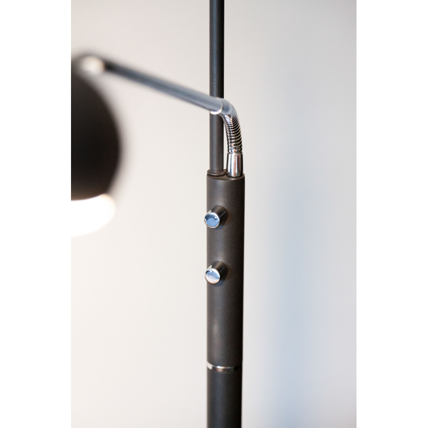 Halo Design 716067 - hämardatav LED-põrandalamp VEGAS LED/20W/230V + LED/5W must/läikiv kroom