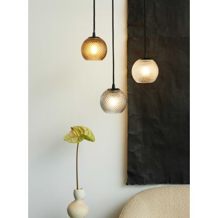 Halo Design 718368 - kaabliga rippvalgusti NOBB 1xE27/40W/230V, läbimõõt 22 cm, suitsune pruun
