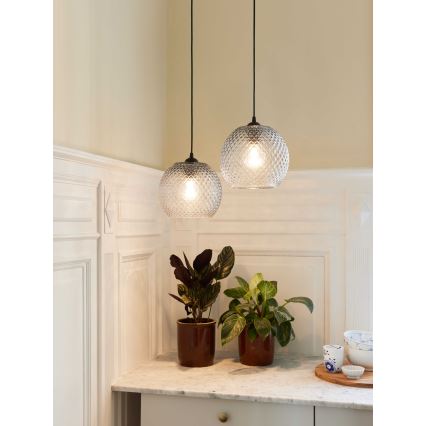 Halo Design 718436 - Rippvalgusti kaabliga NOBB 1xE27/40W/230V läbimõõt 22 cm läbipaistev