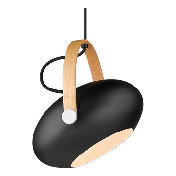 Halo Design 734344 - Rippvalgusti kaablil DC 1xE27/40W/230V Ø 26 cm must/tamm