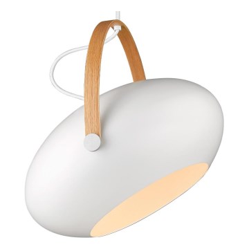 Halo Design 734375 - rippvalgusti riputuskaabliga DC 1xE27/40W/230V, läbimõõt 40 cm, valge/tamm