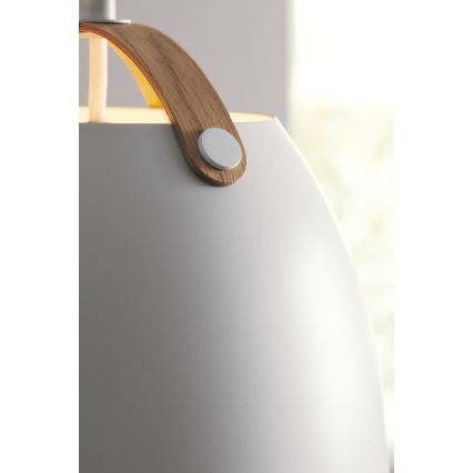 Halo Design 734870 - Rippvalgusti kaablil OSLO 1xE27/40W/230V Ø 40 cm valge/tamm