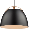 Halo Design 734887 - kaabliga rippvalgusti OSLO 1xE27/40W/230V läbimõõt 40 cm must/tamm