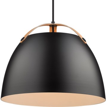 Halo Design 734887 - kaabliga rippvalgusti OSLO 1xE27/40W/230V läbimõõt 40 cm must/tamm