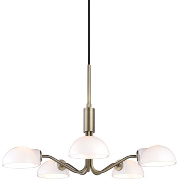 Halo Design 740376 - Laelühter KJOBENHAVN riputuskaabliga 5xG9/28W/230V, läbimõõt 50 cm, messing