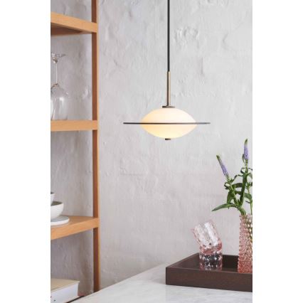 Halo Design 743599 - ORBIT rippvalgusti kaabliga 1xG9/7W/230V, Ø 24 cm, valge/messing/suitsuhall