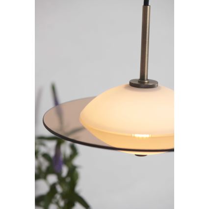 Halo Design 743599 - ORBIT rippvalgusti kaabliga 1xG9/7W/230V, Ø 24 cm, valge/messing/suitsuhall