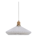 Halo Design 744169 - Riiplamp kaabliga PARIS 1xE27/60W/230V läbimõõt 40 cm valge/messing/tamm