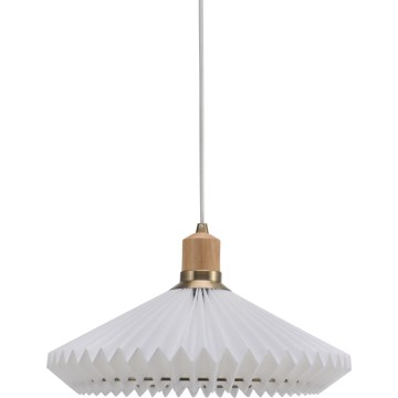 Halo Design 744169 - Riiplamp kaabliga PARIS 1xE27/60W/230V läbimõõt 40 cm valge/messing/tamm
