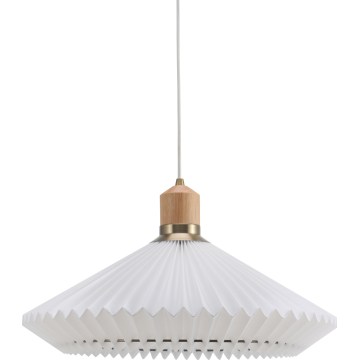Halo Design 744268 - Pendelvalgusti PARIS 1xE27/60W/230V läbimõõt 56 cm valge/messing/tamm