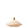 Halo Design 744305 - Rippvalgusti PARIS kaabliga 1xE27/40W/230V Ø 56 cm kreem/messing/tamm