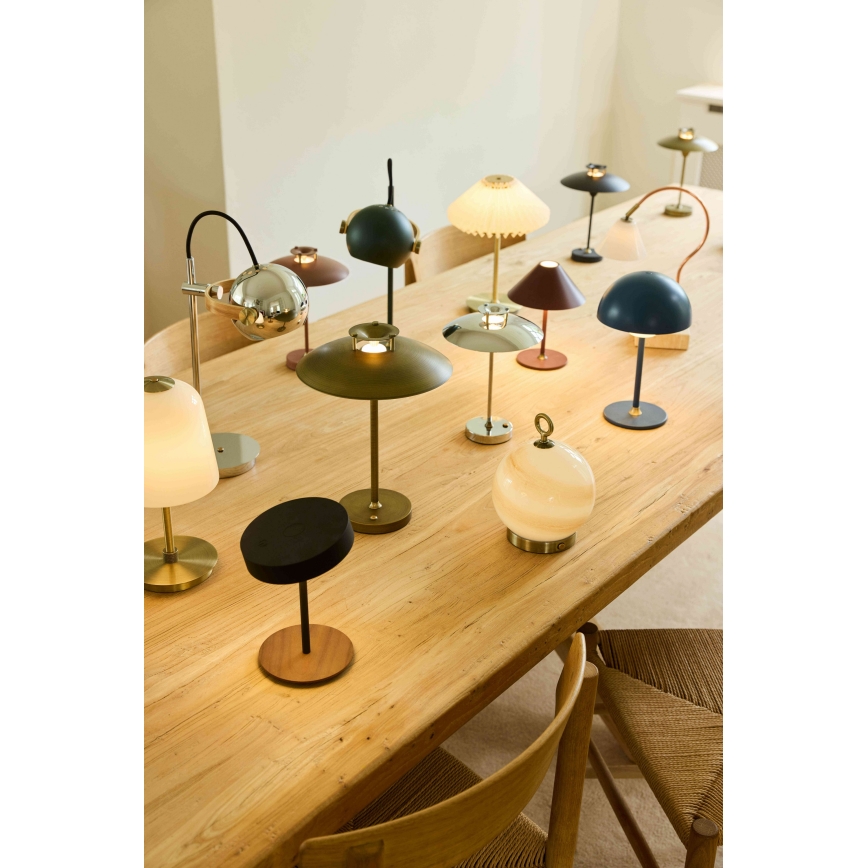 Halo Design 746149 - LED hämardatav väljas kasutatav laetav laualamp MINI STEPP LED/1,8W/1600 mAh IP44 messing