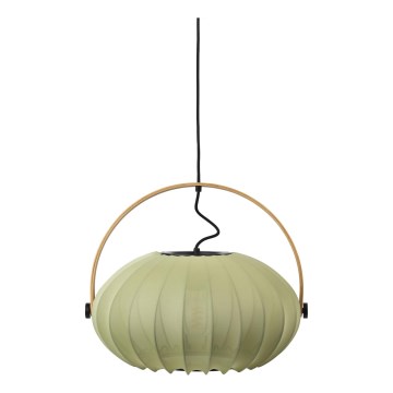 Halo Design 746361 - Ripplamp kaabliga DC 1xE27/40W/230V läbimõõt 40 cm roheline/tamm
