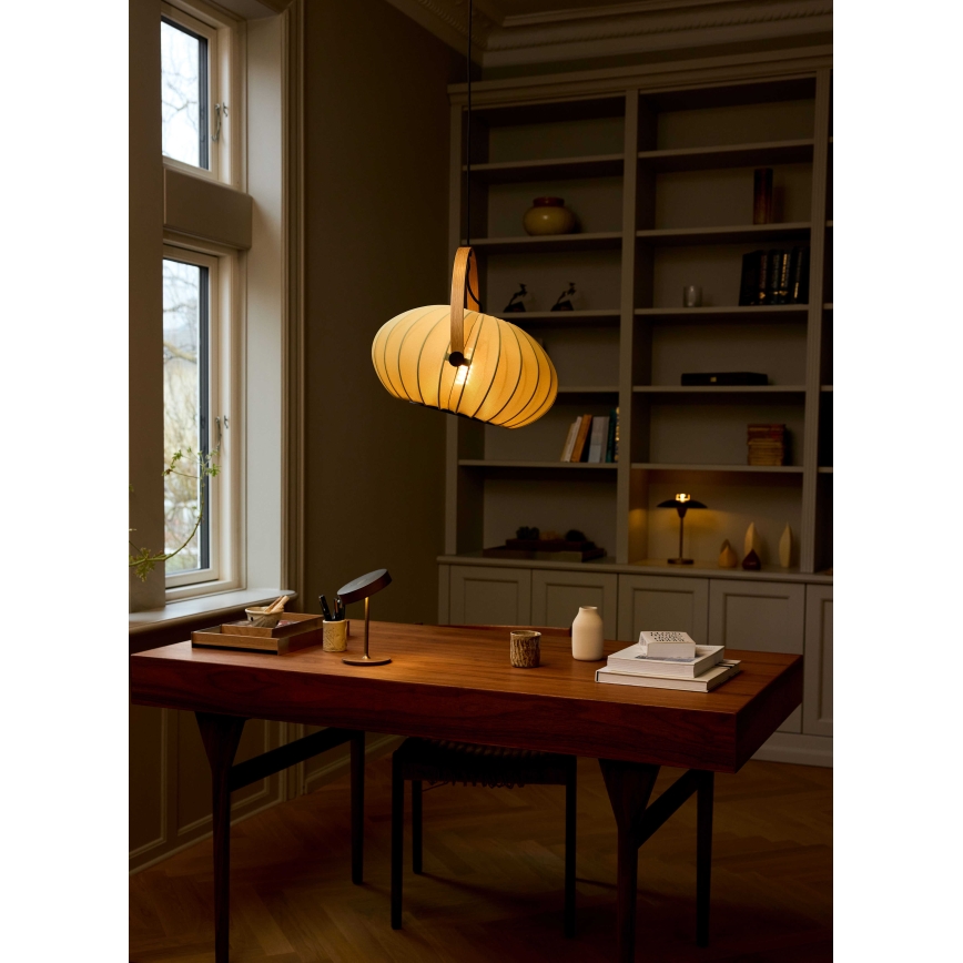 Halo Design 746361 - Ripplamp kaabliga DC 1xE27/40W/230V läbimõõt 40 cm roheline/tamm