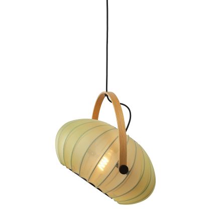 Halo Design 746361 - Ripplamp kaabliga DC 1xE27/40W/230V läbimõõt 40 cm roheline/tamm