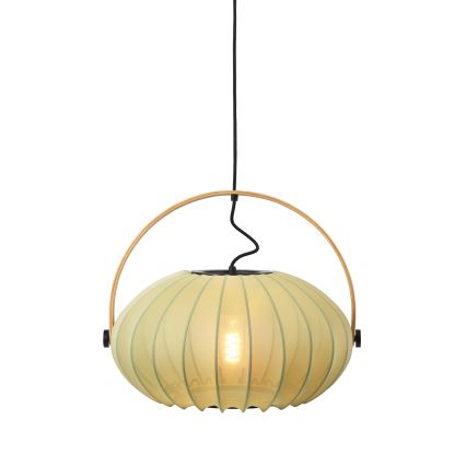 Halo Design 746361 - Ripplamp kaabliga DC 1xE27/40W/230V läbimõõt 40 cm roheline/tamm