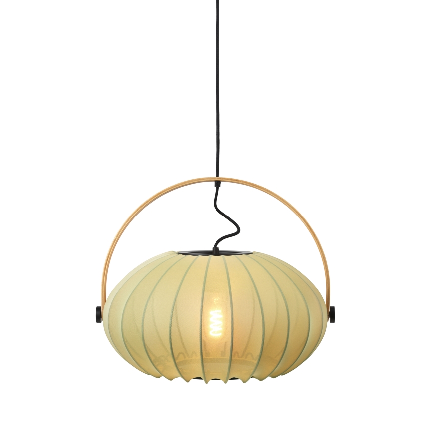 Halo Design 746361 - Ripplamp kaabliga DC 1xE27/40W/230V läbimõõt 40 cm roheline/tamm