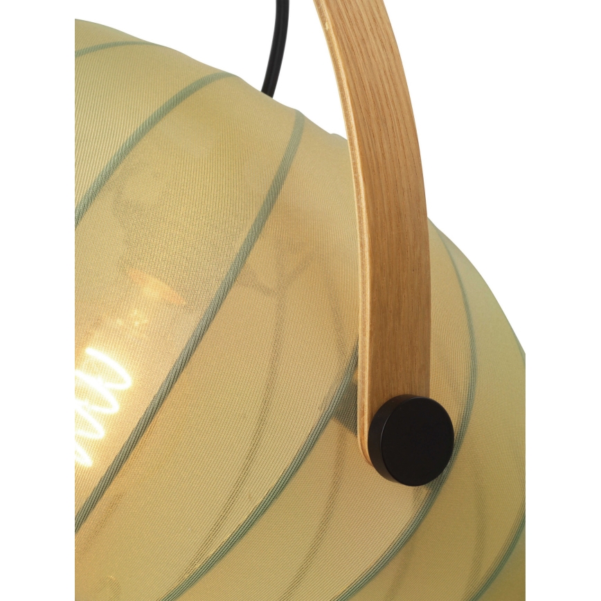 Halo Design 746361 - Ripplamp kaabliga DC 1xE27/40W/230V läbimõõt 40 cm roheline/tamm