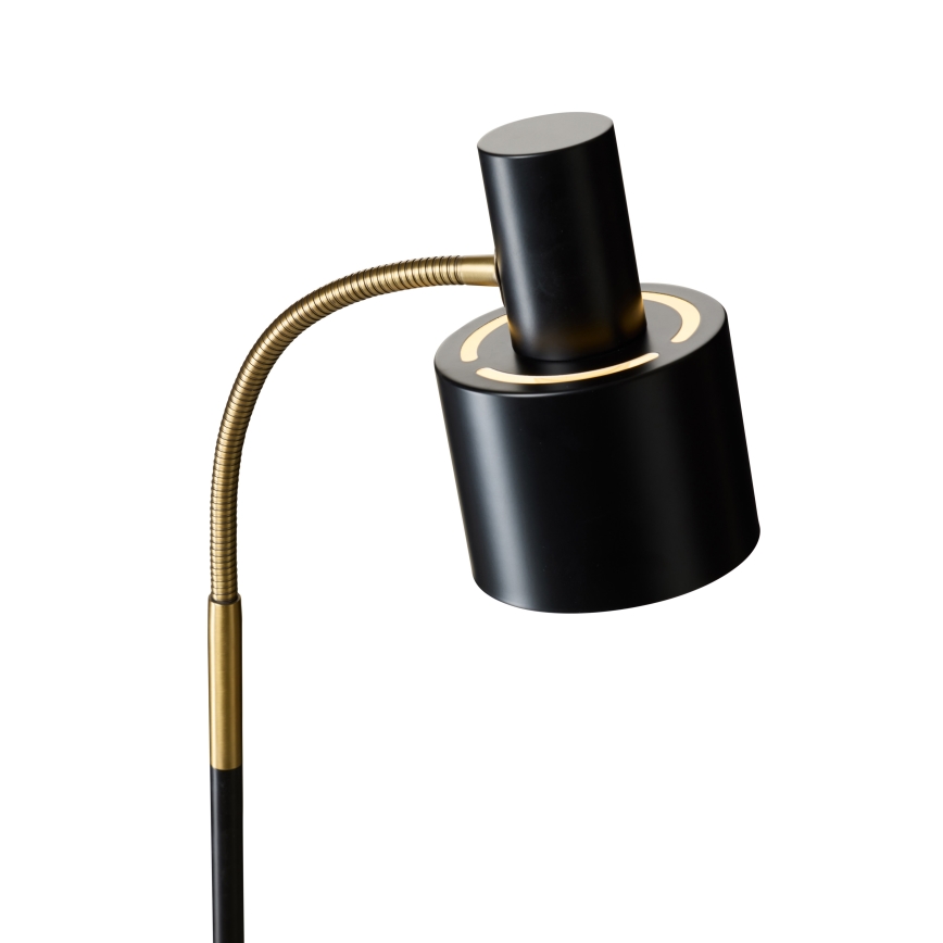 Halo Design 746866 - põrandalamp VOGUE 1xE27/40W/230V, must/messing